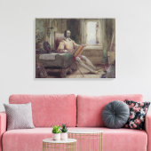 Don Quichot in zijn studie Canvas Afdruk (Insitu (Woonkamer))