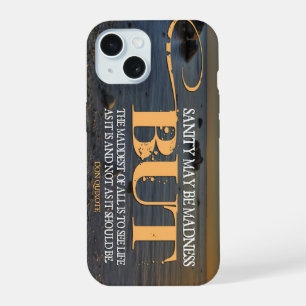 Don Quichot Inspirerend citaat "waanzin" iPhone 15 Hoesje