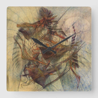 Don Quichot - Wandklok Vierkante Klok