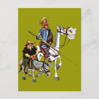 DON QUIJOTE, SANCHO, ROCINANTE y RUCIO - Cervantes Briefkaart