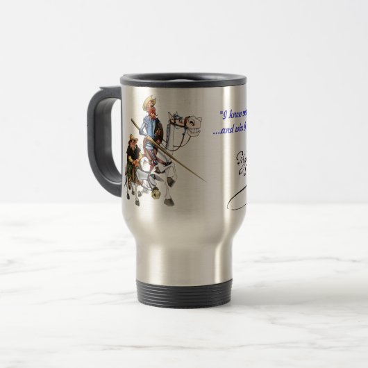 DON QUIJOTE, SANCHO, Taza - tasse de Cervantes (Devant gauche)