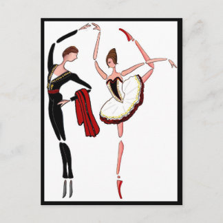 DON QUIXOTE BALLET BRIEFKAART, BALLET DANCERS COUP BRIEFKAART