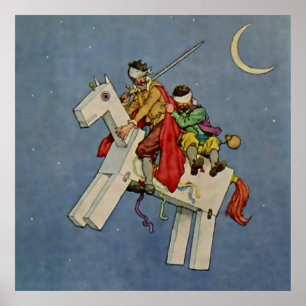 “Don Quixote” door W Heath Robinson Poster
