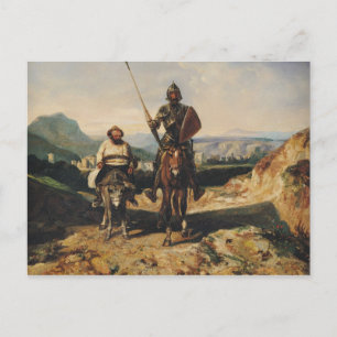 Don Quixote en Sancho Briefkaart