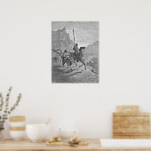 Don Quixote en Sancho Panza Illustratie Poster (Keuken)