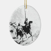Don Quixote en Sancho Panza Keramisch Ornament (Rechts)