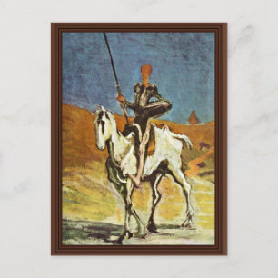 Don Quixote en Sancho Panza van Daumier Honoré (BE Briefkaart