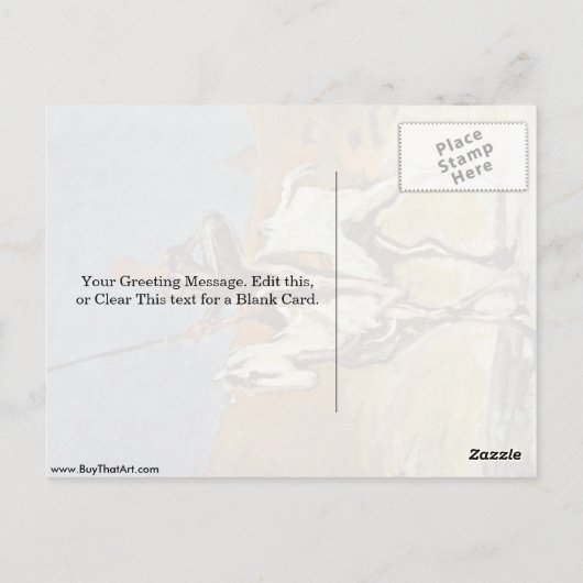 Don Quixote en Sancho Panza van Honore Daumier Briefkaart (Achterkant)