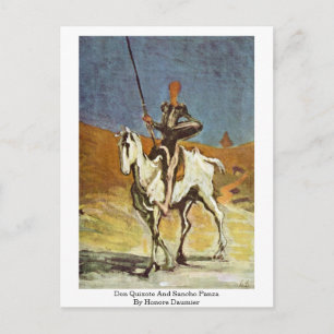 Don Quixote en Sancho Panza van Honore Daumier Briefkaart