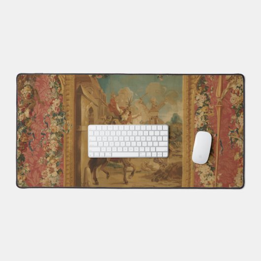 Don Quixote Guided by Folly, 18th century tapestry Bureaumat (Keyboard & Muis)