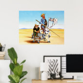 DON QUIXOTE & SANCHO -IVe. Affiche du centenaire (Bureau à domicile)