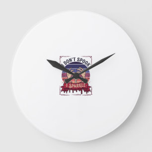 Don Spook Glitter Zombie Handen Halloween Bloed_1 Grote Klok