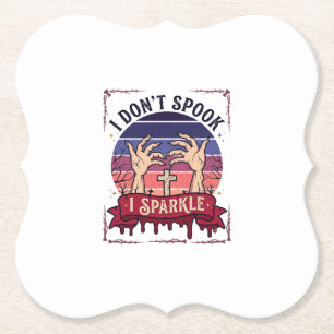 Don Spook Glitter Zombie Handen Halloween Bloed_1 Kartonnen Onderzetters