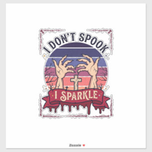 Don Spook Glitter Zombie Handen Halloween Bloed_1 Sticker