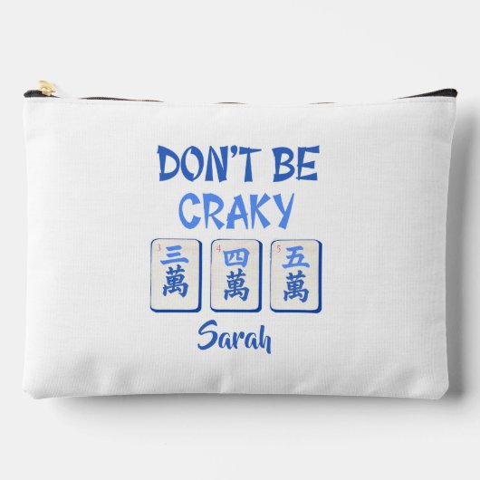 Don’t Be Craky Mahjong Blue Crak Tiles Funny Etui (Voorkant)