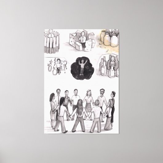 Don’t let death. Be your life. Canvas Afdruk (Voorkant)