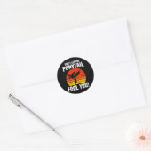 Don’t Let The Ponytail Fool You Karate Kick Ronde Sticker (Envelop)