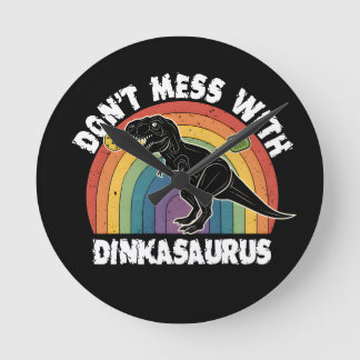 Don’t Mess With Dinkasaurus Pickleball Ronde Klok