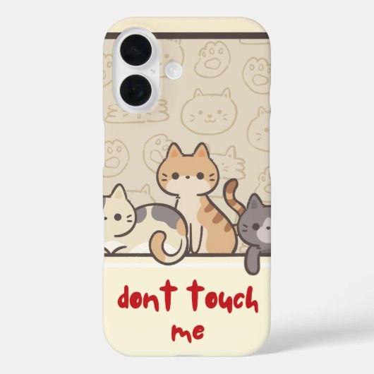 Don’t Touch Me Cat Phone Case | Cute & Sassy Cat (Achterkant)