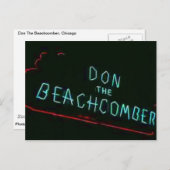 Don The Beachcomber, Chicago Neon Post Car Briefkaart (Voorkant / Achterkant)