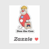Don the con — Anti-Trump Design — Politiek.p Sticker (Vel)