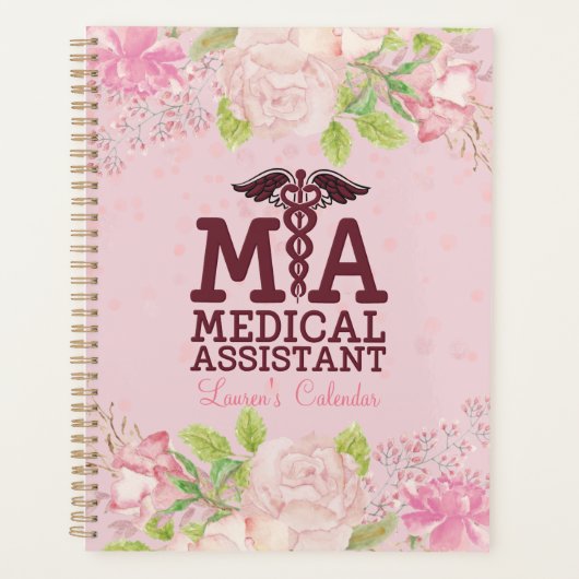 DON Zurse Pink - Aangepaste Floral Journal Planner (Voorkant)