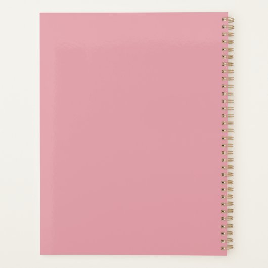 DON Zurse Pink - Aangepaste Floral Journal Planner (Achterkant)