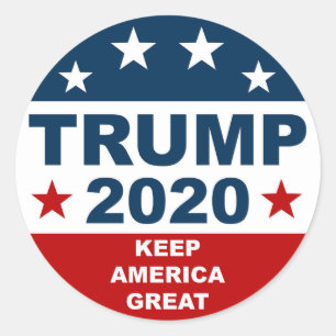 Donal Trump 2020 Houd Amerika groot Ronde Sticker
