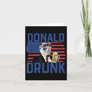 Donald Drink 4 juli Amerikaanse vlag Drink preside Kaart