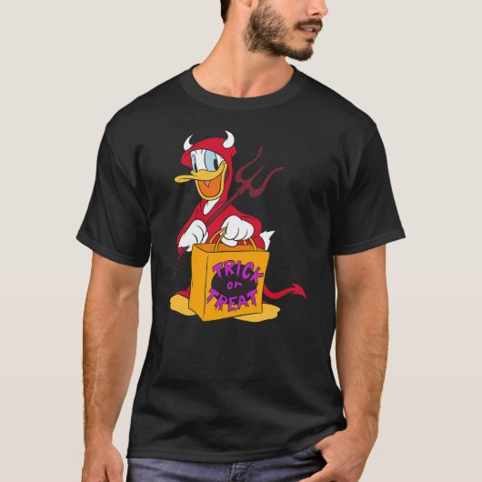 Donald Duck - Halloween Donald Duck Devil Trick or T-shirt (Voorkant)