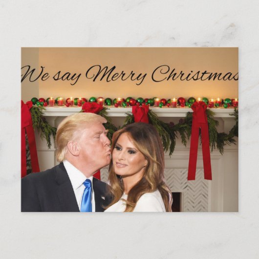Donald en Melania: We zeggen vrolijk kerstfeest! Briefkaart (Voorkant)