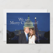 Donald en Melania: We zeggen vrolijk kerstfeest! Feestdagenkaart (Voorkant)