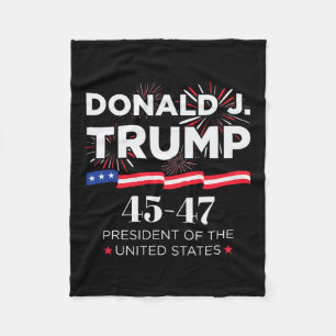 Donald J. Trump 45 47 President Inauguratie Dag 2 Fleece Deken