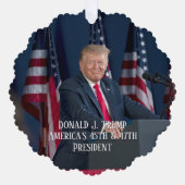 Donald J. Trump 45th President Keepomwille Ornament Kaart (Voorkant)