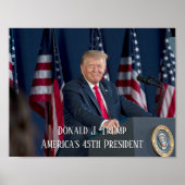 Donald J. Trump 45th President Keepomwille Poster (Voorkant)