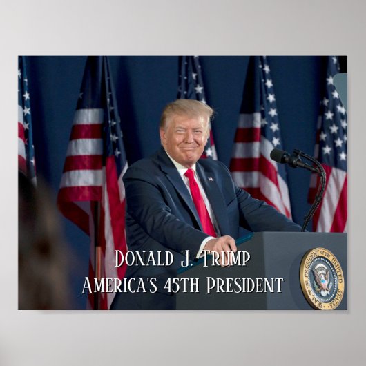 Donald J. Trump 45th President Keepomwille Poster (Voorkant)