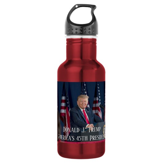 Donald J. Trump 45th President Keepomwille Waterfles (Voorkant)