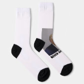 Donald J Trump Mok Shot - Never Surrender Long Sle Sokken (Rechts)