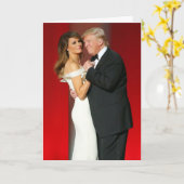 Donald & Melania Trump & The Liberty Ball Kaart (Gele Bloem)