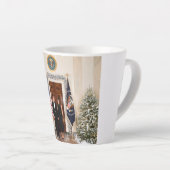 Donald & Melania Trump's kerstwitte huis Latte Mok (Rechterhoek)