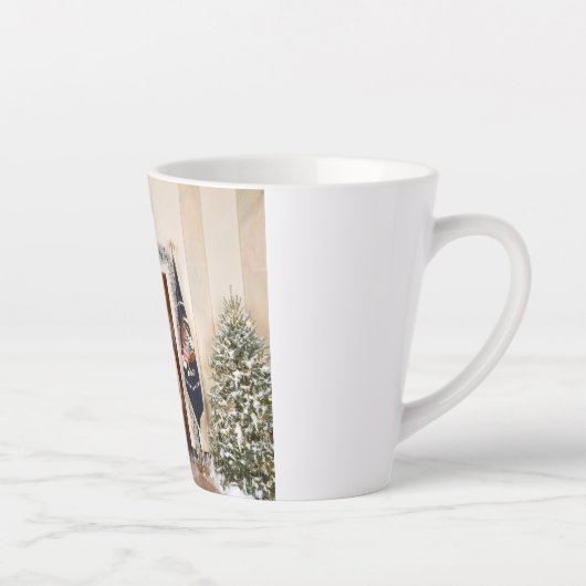 Donald & Melania Trump's kerstwitte huis Latte Mok (Rechts)