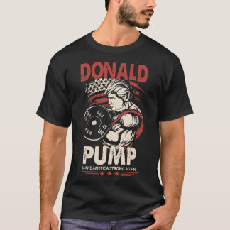 donald pomp maakt amerika weer een sterke gym t-shirt