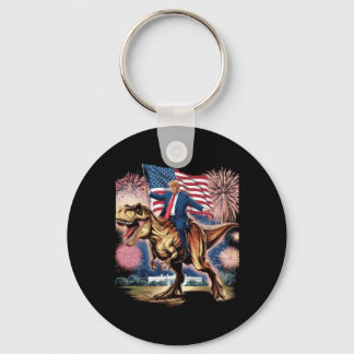 Donald President T Rex Dinosaur Witte Huis Sleutelhanger