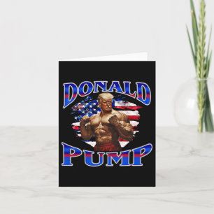 Donald Pump Gym Grafische Grappige Workout Fitness Kaart