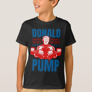 Donald Pump Swolle America Trump Gewichtheffen T-shirt