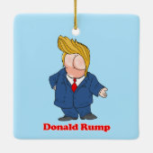 Donald Rump Anti Trump Keramisch Ornament (Achterkant)
