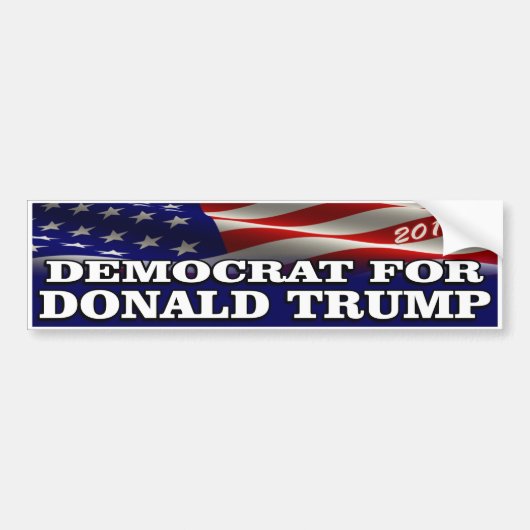 Donald Trump 2016 Democraat Bumpersticker (Voorkant)