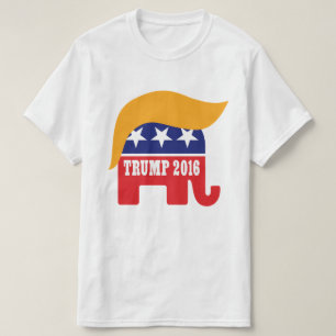 Donald Trump 2016 GOP Olifant Haar Logo T-shirt