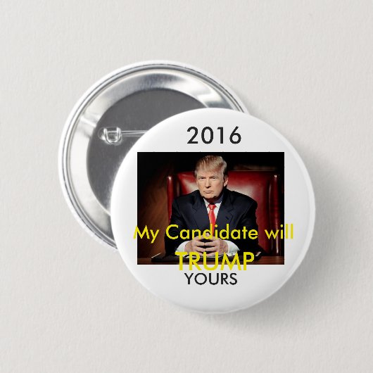 Donald Trump 2016 Pinback Button (Voorkant /achterkant)