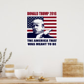 Donald Trump 2016 voor Poster van Presidenten (Keuken)
